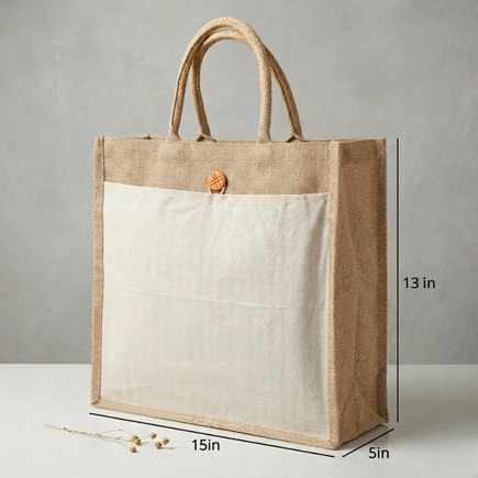 Jute Pocket Bag | 350 GSM View 1