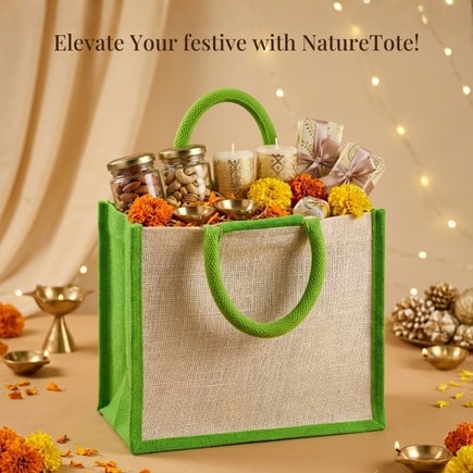 Classic Jute Hamper Bag | 350 GSM View 6