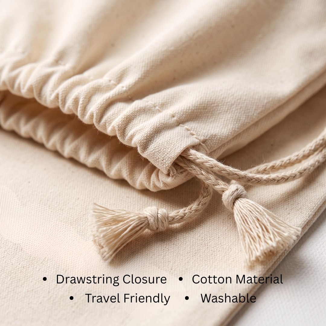 3x4 Inches Cotton Drawstring Bag | 150 GSM View 4