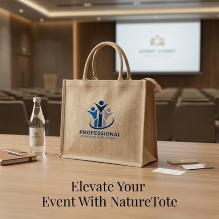 Plain Jute Bags With Zipper Closure | 350 GSM View 7