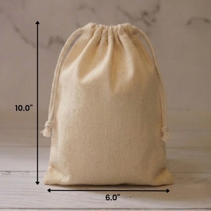 6x10 Inches Cotton Drawstring Bag | 150 GSM