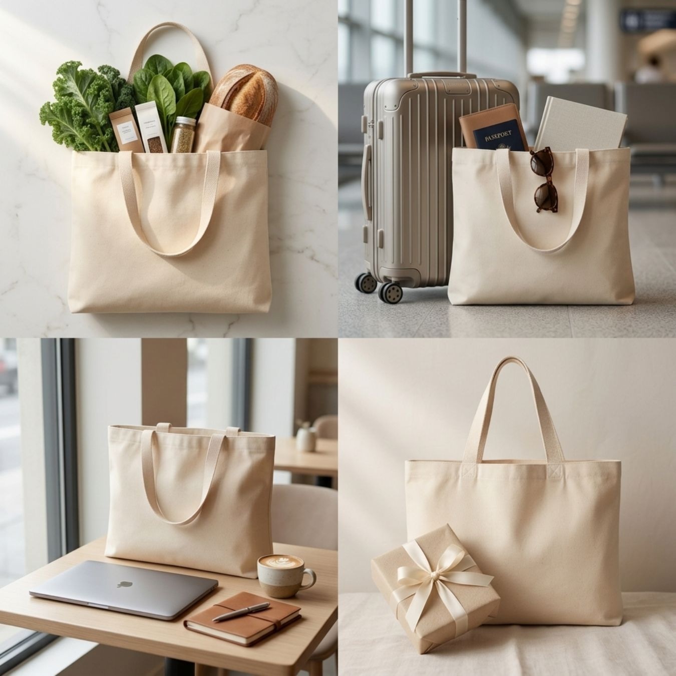 18x14 Inches | Grand Wide Cotton Tote Bag alternate view