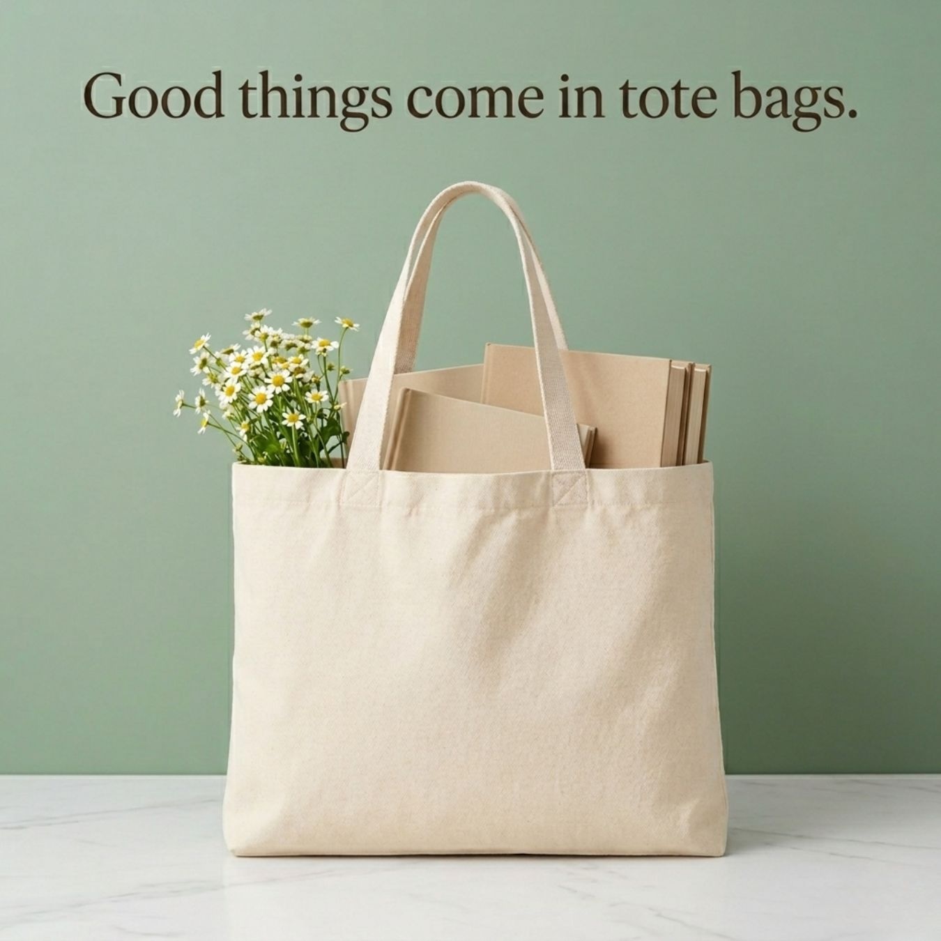14x12 Inches | Classic Wide Cotton Tote Bag alternate view