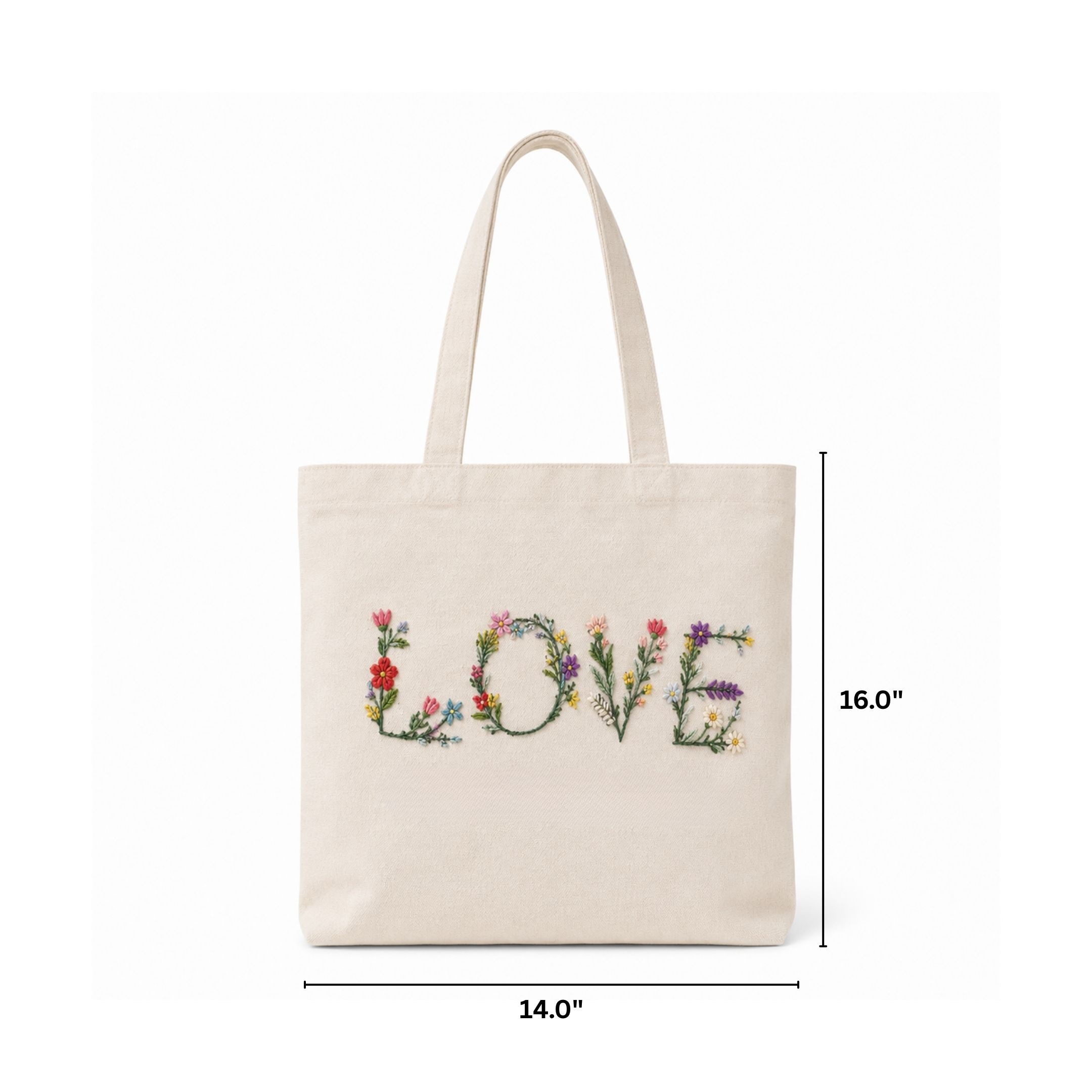 Pink Petal Handwork Tote Bag