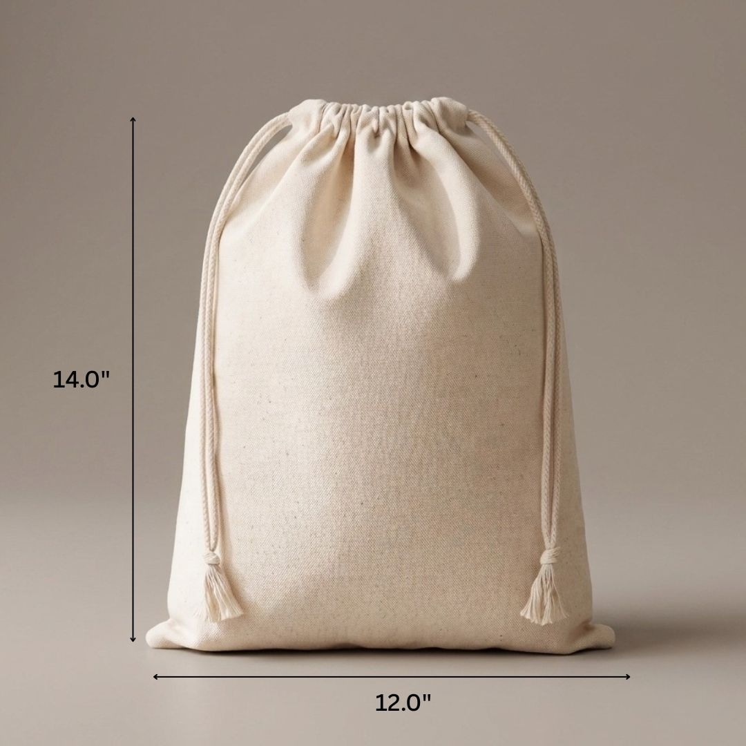 12x16 Inches Cotton Drawstring Bag | 150 GSM alternate view