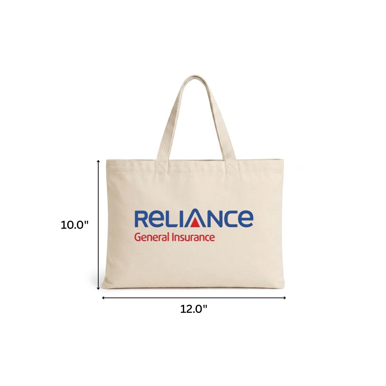12x10 Inches | Essential Wide Cotton Tote Bag