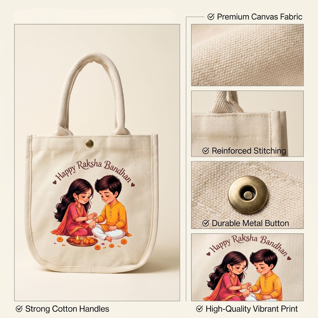 The Thread Of Rakhi Bag | 300 GSM alternate view