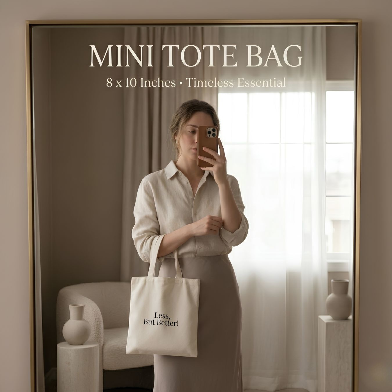 8x10 Inches | Mini Cotton Tote Bag | 150 GSM alternate view