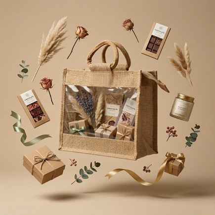 Clear Window Jute Hamper Bag | 350 GSM alternate view