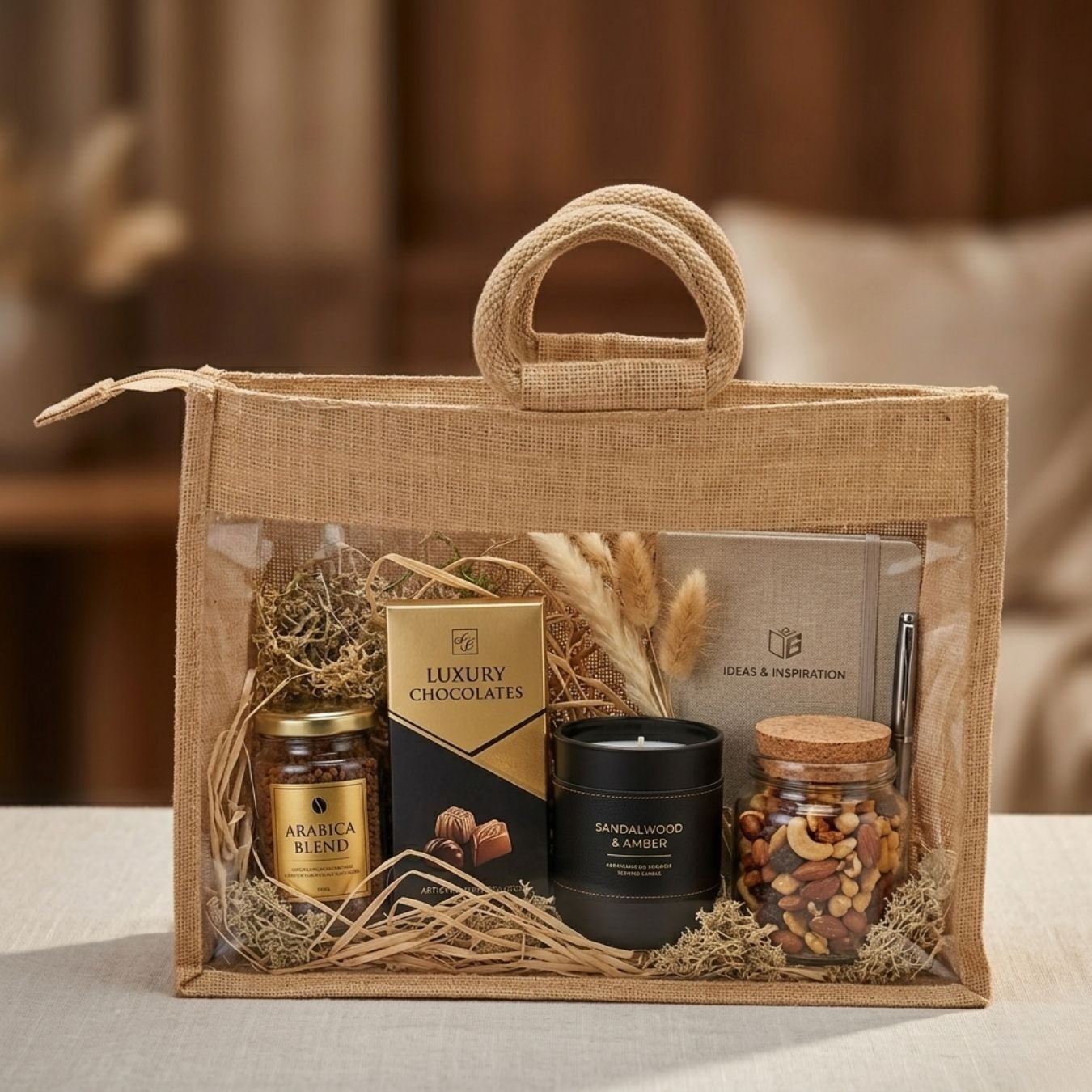 Clear View Jute Hamper Bag | 350 GSM