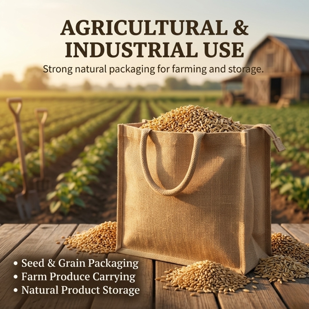 Basic Jute Bags With Zipper Closure | 350 GSM alternate view