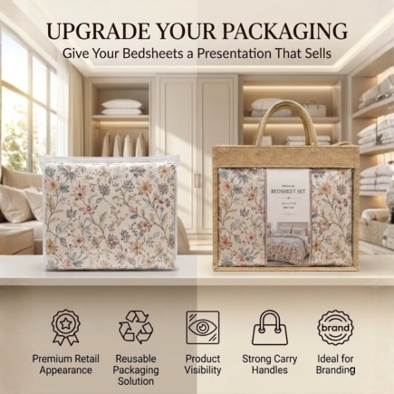 Jute Bedsheet Organizer Bag | 350 GSM alternate view