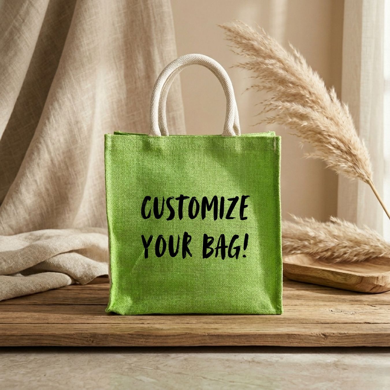 Green Jute Hamper Bag | 350 GSM alternate view