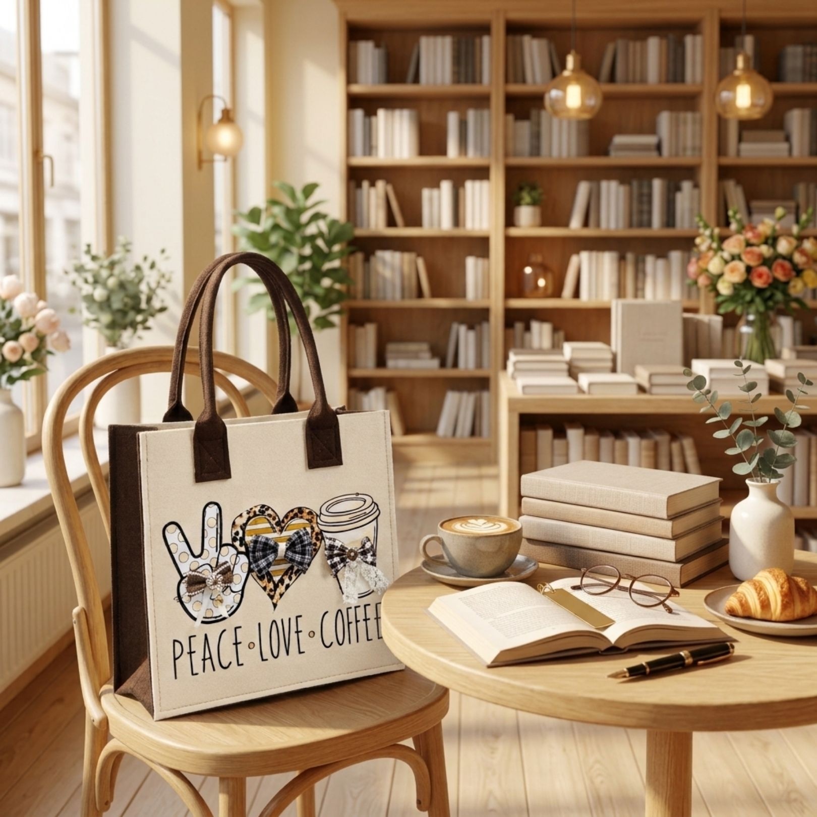 Peace Brew Felt Bag