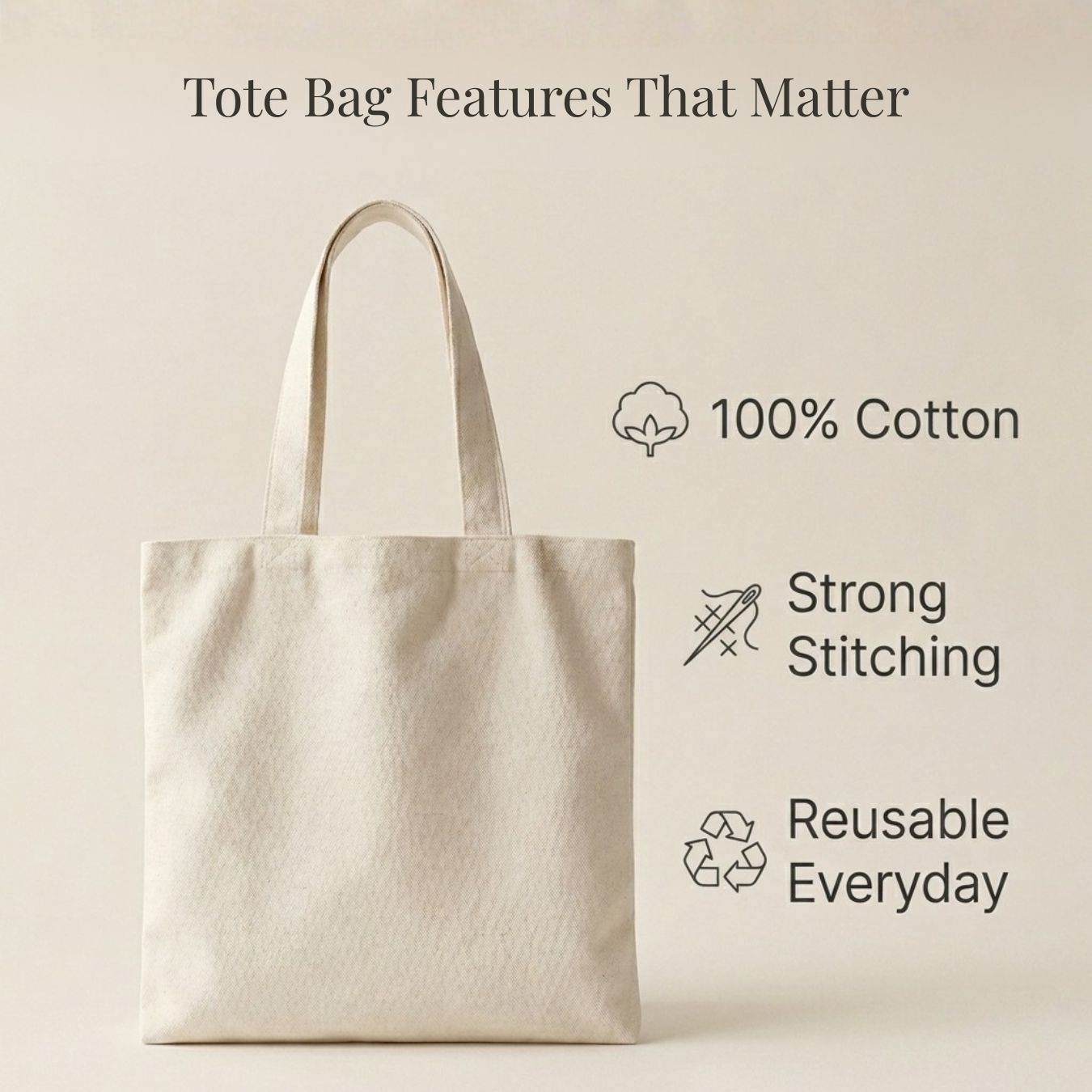 12x14 Inches | Classic Cotton Tote Bag alternate view
