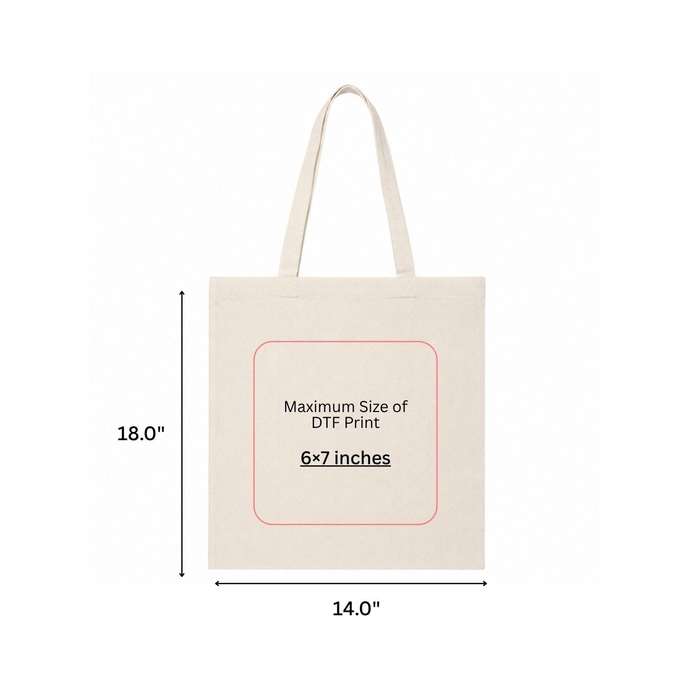 14x18 Inches | Signature Tall Cotton Tote Bag alternate view