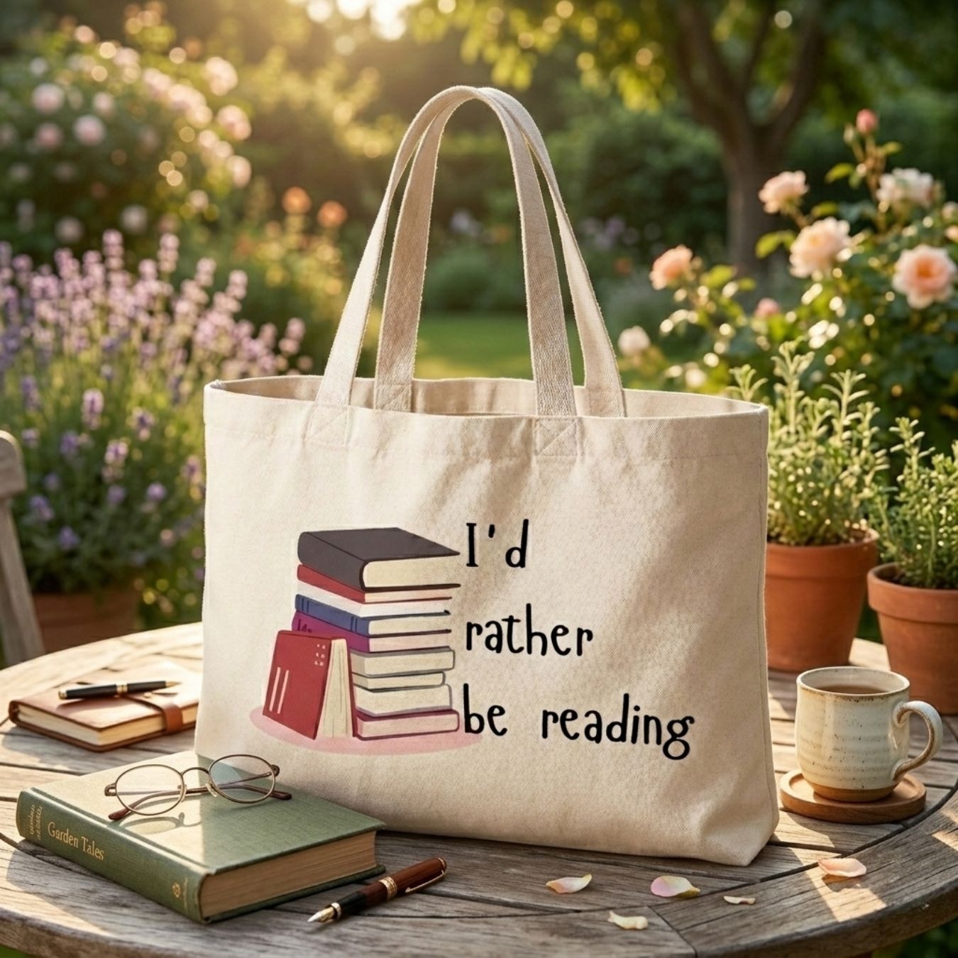 12x10 Inches | Essential Wide Cotton Tote Bag alternate view
