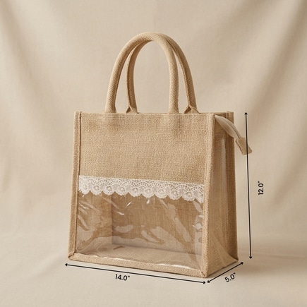 Lace Window Jute Hamper Bag | 350 GSM alternate view