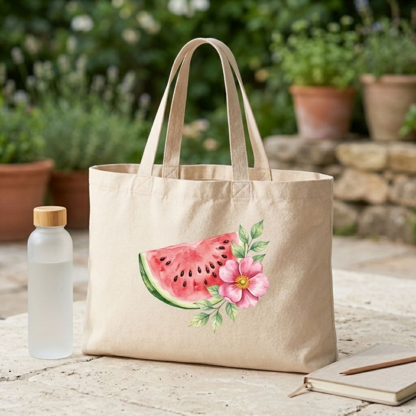 10x8 Inches | Mini Wide Cotton Tote Bag | 150 GSM alternate view
