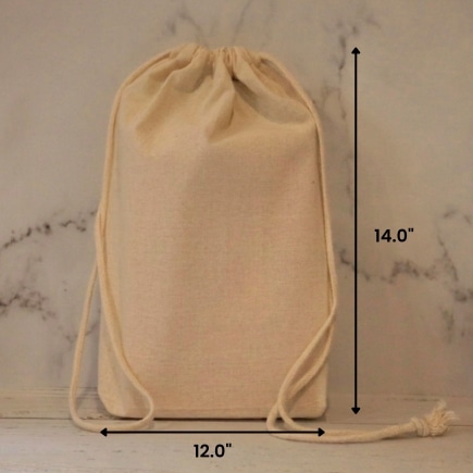 12x14 Inches Cotton Drawstring Bag | 150 GSM