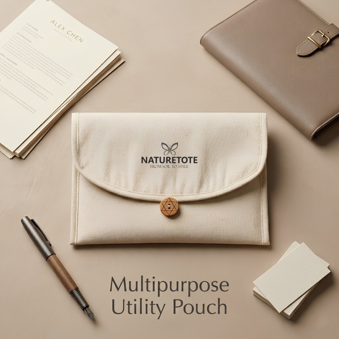 10x7 Inches Cotton Multipurpose Pouch | 300 GSM