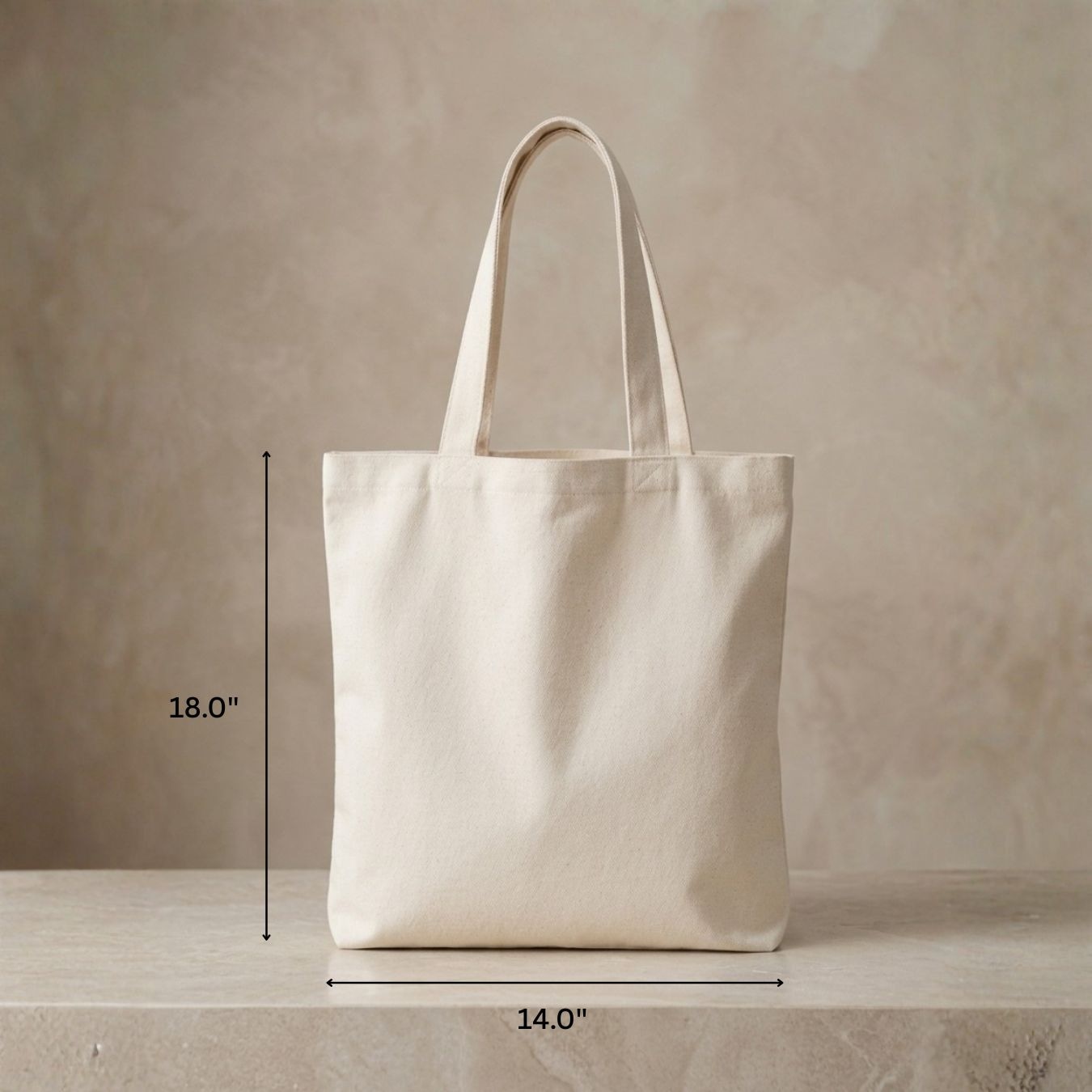 14x18 Inches | Signature Tall Cotton Tote Bag alternate view