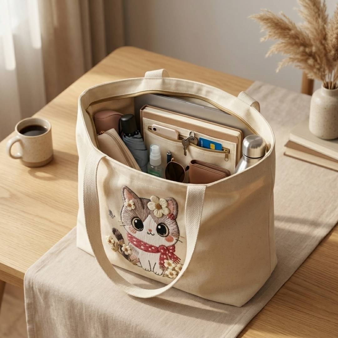 Sweet Kitty Tote Bag | 300 Gsm alternate view