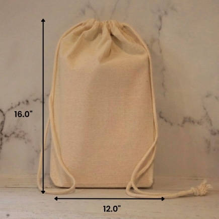 12x16 Inches Cotton Drawstring Bag | 150 GSM
