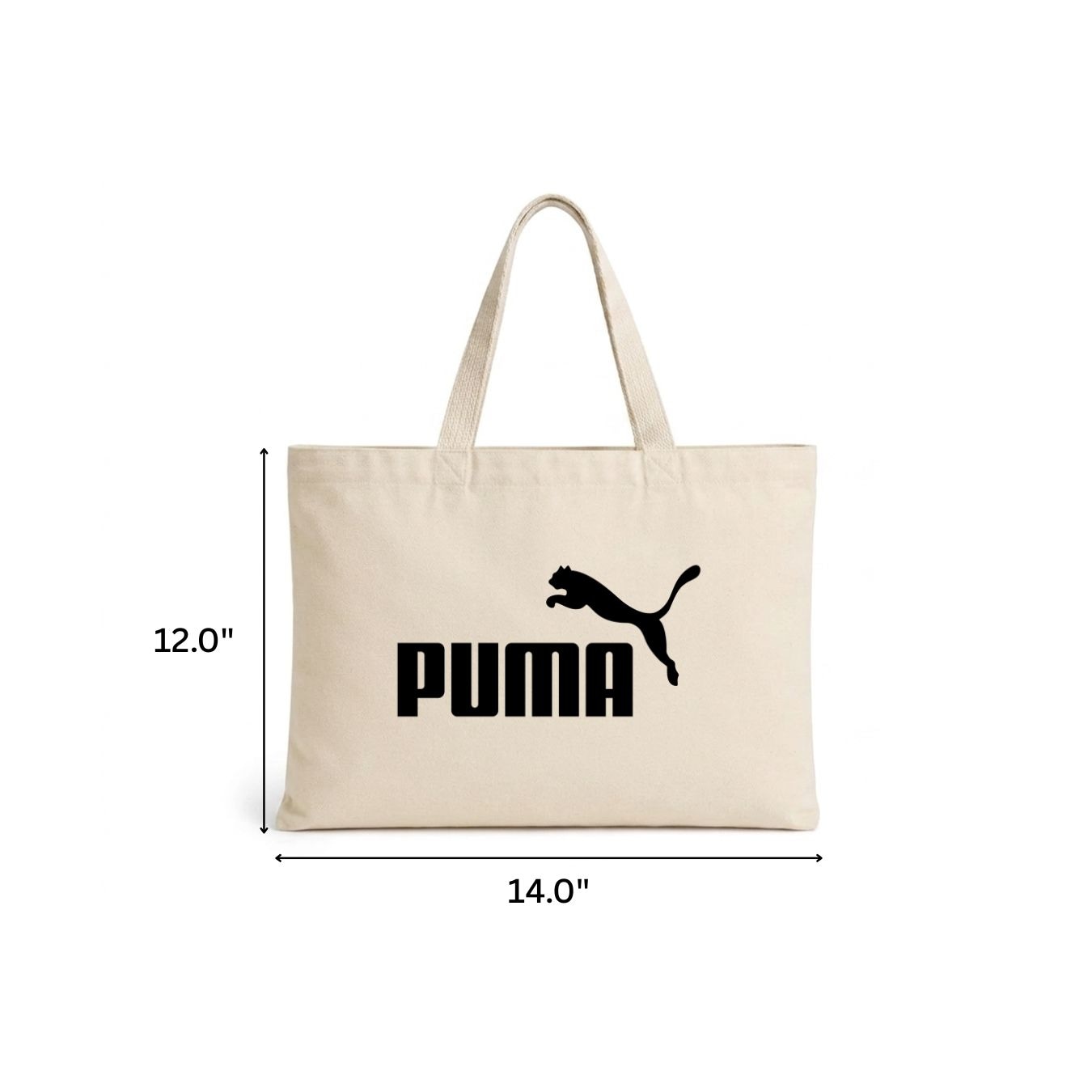 14x12 Inches | Classic Wide Cotton Tote Bag