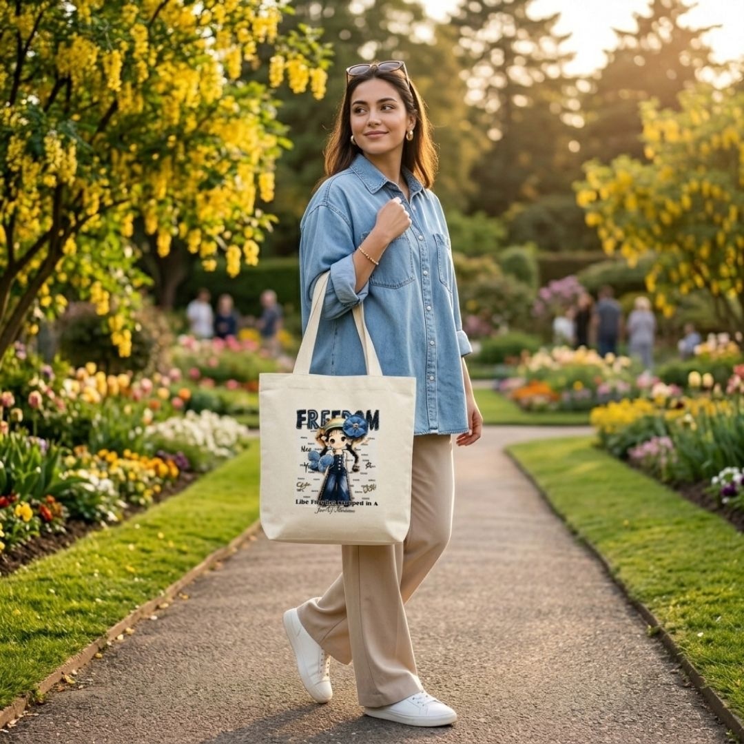 Denim Diary Tote Bag | 300 GSM