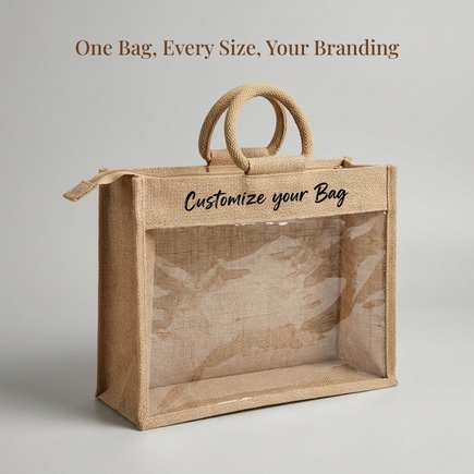 Clear View Jute Hamper Bag | 350 GSM alternate view