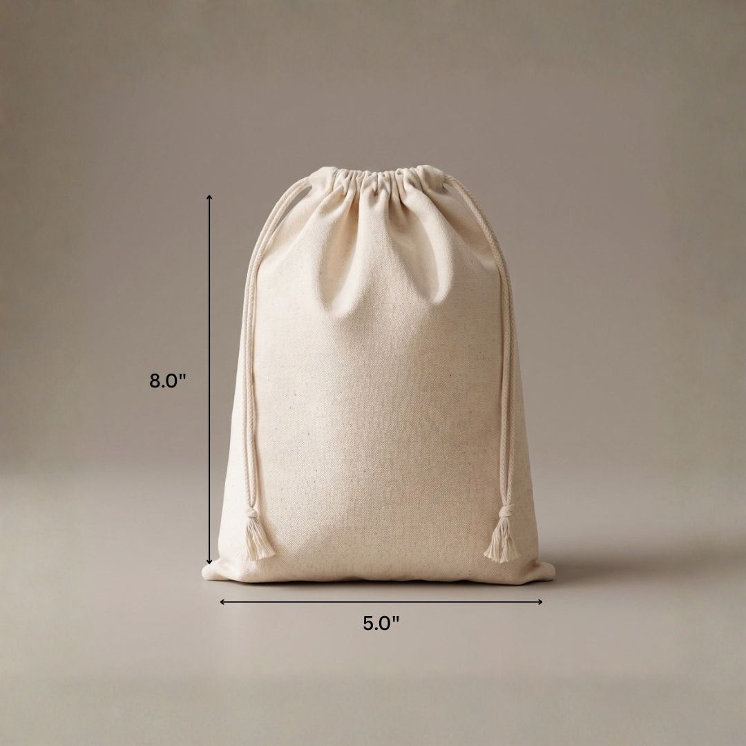 5x8 Inches Cotton Drawstring Bag | 150 GSM alternate view