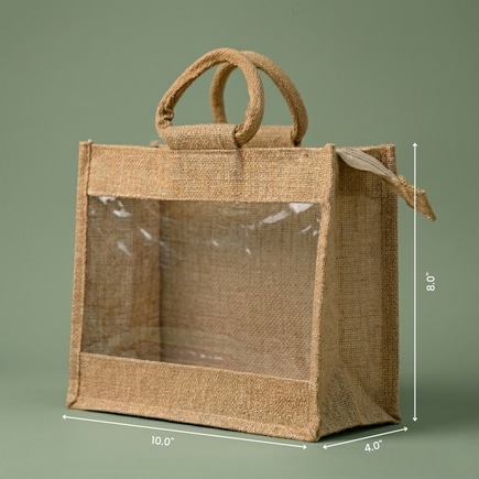 Clear Window Jute Hamper Bag | 350 GSM alternate view