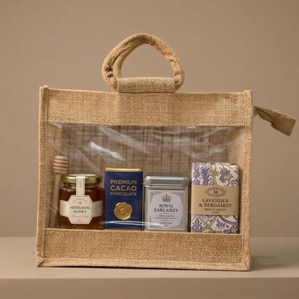 Clear Window Jute Hamper Bag | 350 GSM