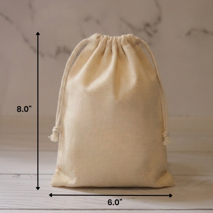 6x8 Inches Cotton Drawstring Bag | 150 GSM