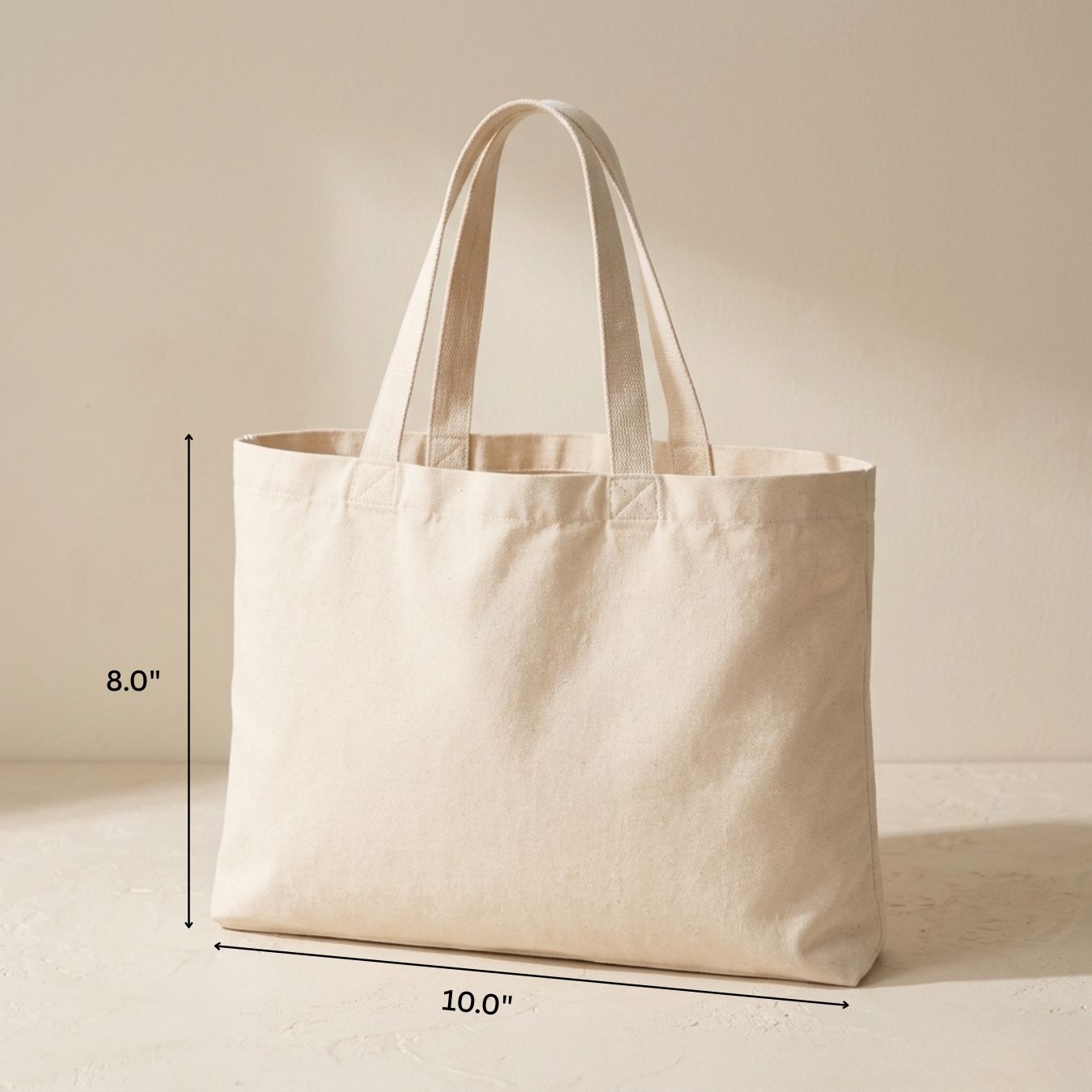 10x8 Inches | Mini Wide Cotton Tote Bag | 150 GSM alternate view