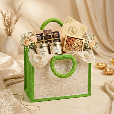 Classic Jute Hamper Bag | 350 GSM alternate view