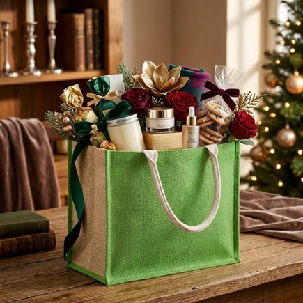 Green Jute Hamper Bag | 350 GSM alternate view